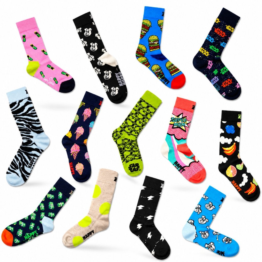 Happy Socks van maat 0 maanden t/m maat 51!, Kleding | Heren, Sokken en Kousen, Overige kleuren, Nieuw, Overige maten, Ophalen of Verzenden