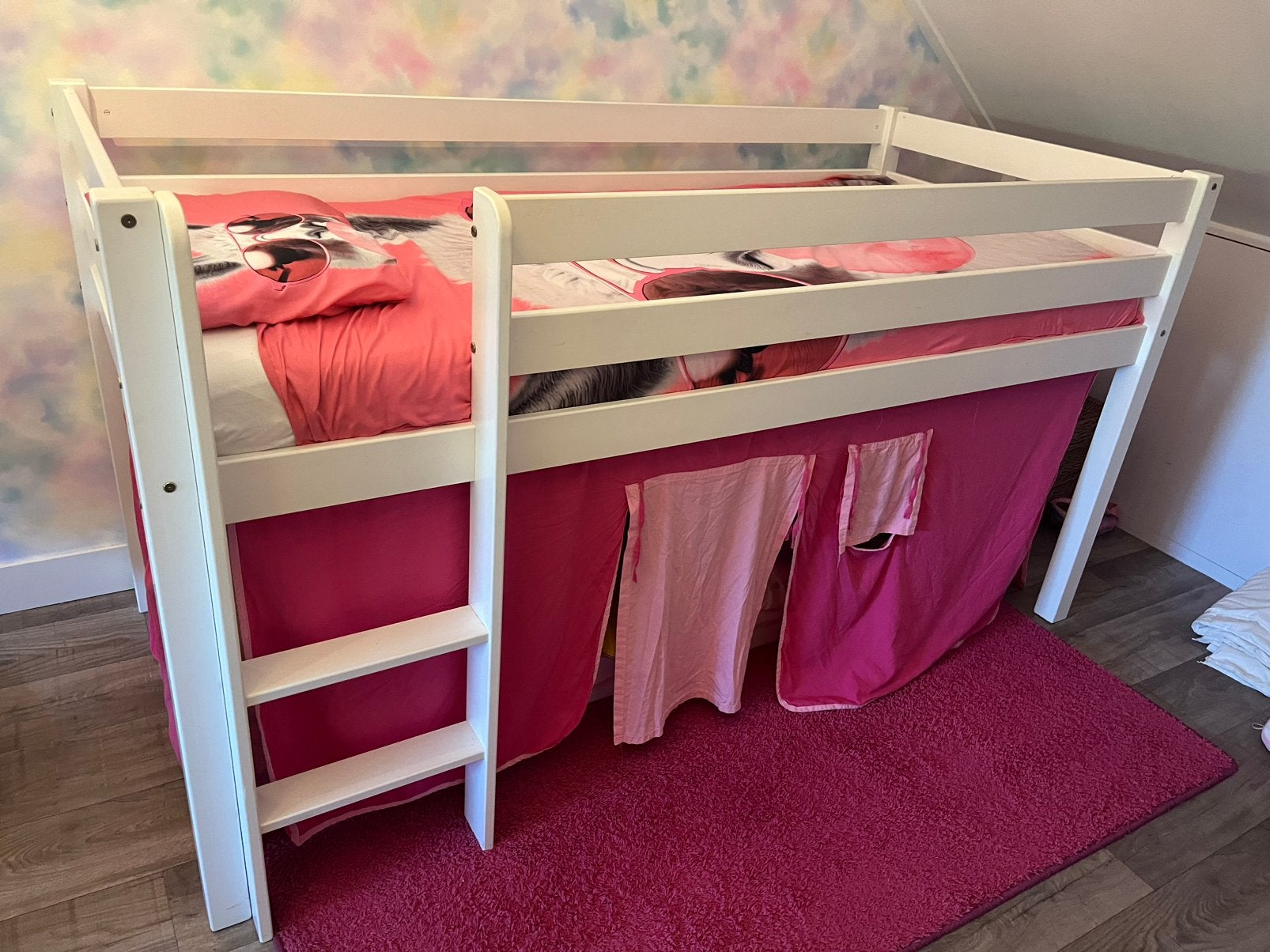 Half hoogslaper met bedtent, Ophalen, Gebruikt, Halfhoogslaper