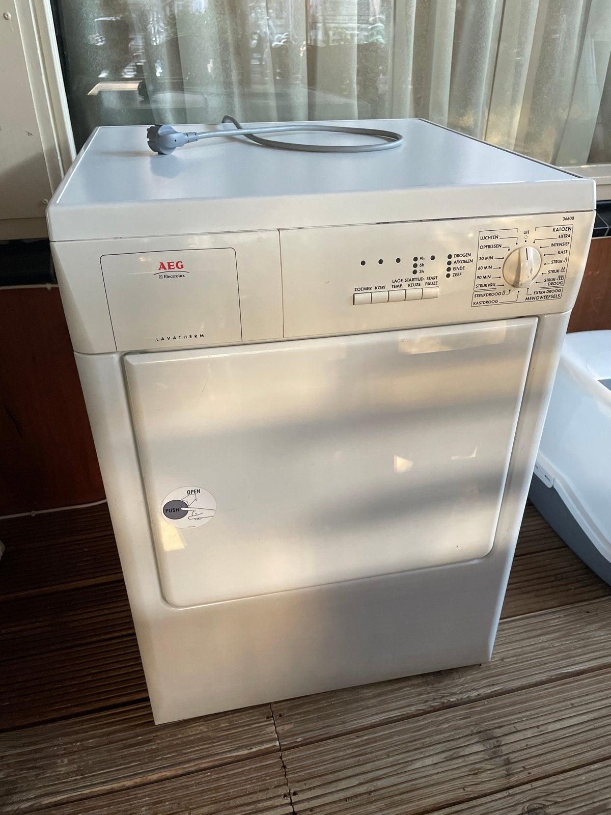 AEG Lavatherm 36600 Luchtafvoer Wasdroger, Ophalen, 6 tot 8 kg, Gebruikt, Luchtafvoer