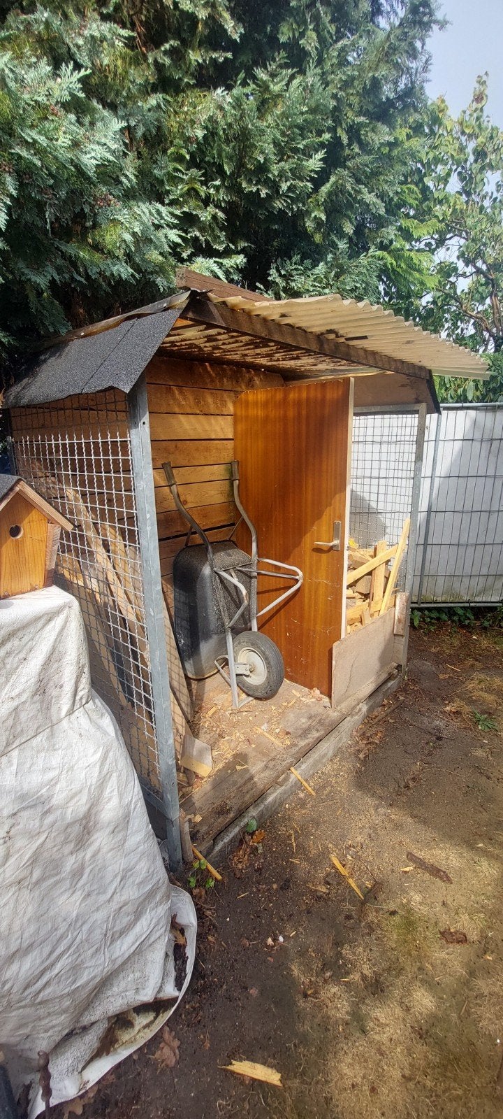 gratis houthok, gratis schuur, Tuin en Terras, Tuinhuizen, Gebruikt, Schuur, Zonder ramen, Ophalen