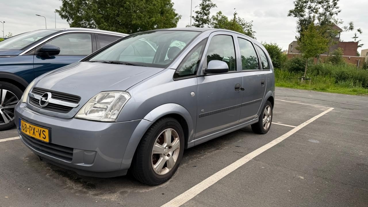 Opel Meriva 1.6 16V Easytronic 2004 Grijs, Stof, 4 cilinders, 100 pk, 1200 kg