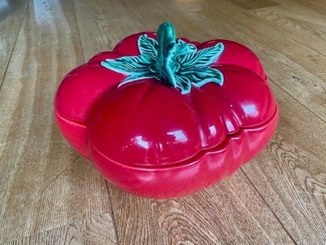 Handbeschilderde serveerschaal Tomato, Huis en Inrichting, Overige merken, Nieuw, Ophalen of Verzenden, Schaal of Schalen