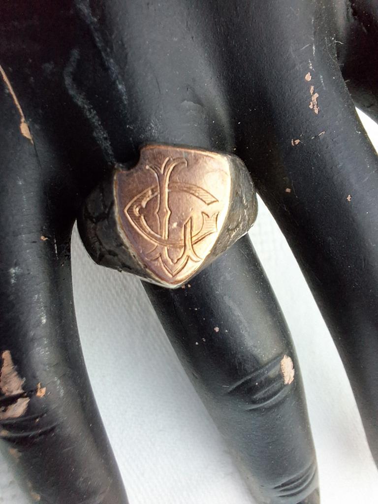 Antieke zegelring, Ophalen of Verzenden, Overige materialen, Ring