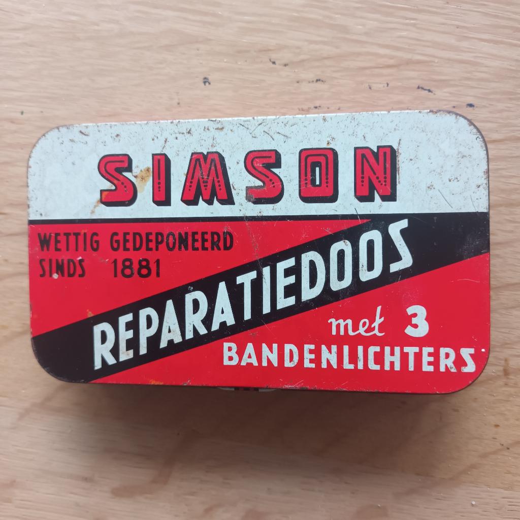 Bandenplak setje Simson, vintage, Ophalen of Verzenden, Gebruikt