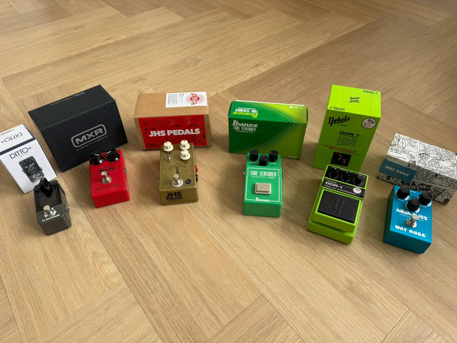 Gitaarpedalen set TS808, MXR, Nobels, Ditto, WayHuge, Ophalen, Zo goed als nieuw, 100 watt of meer