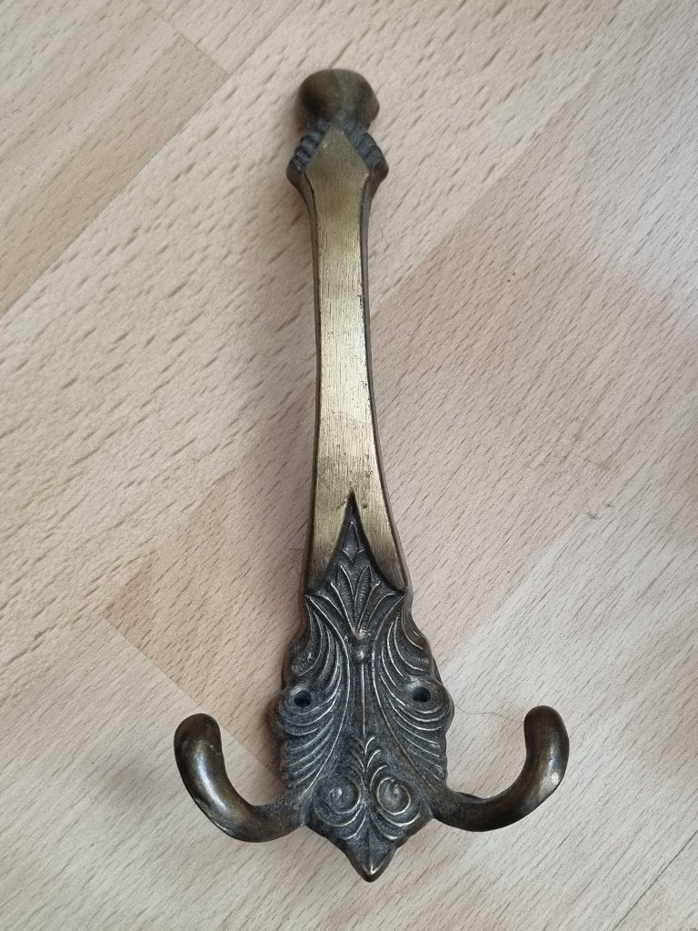 Set van 3 klassieke messing kapstokhaken - brons, Ophalen