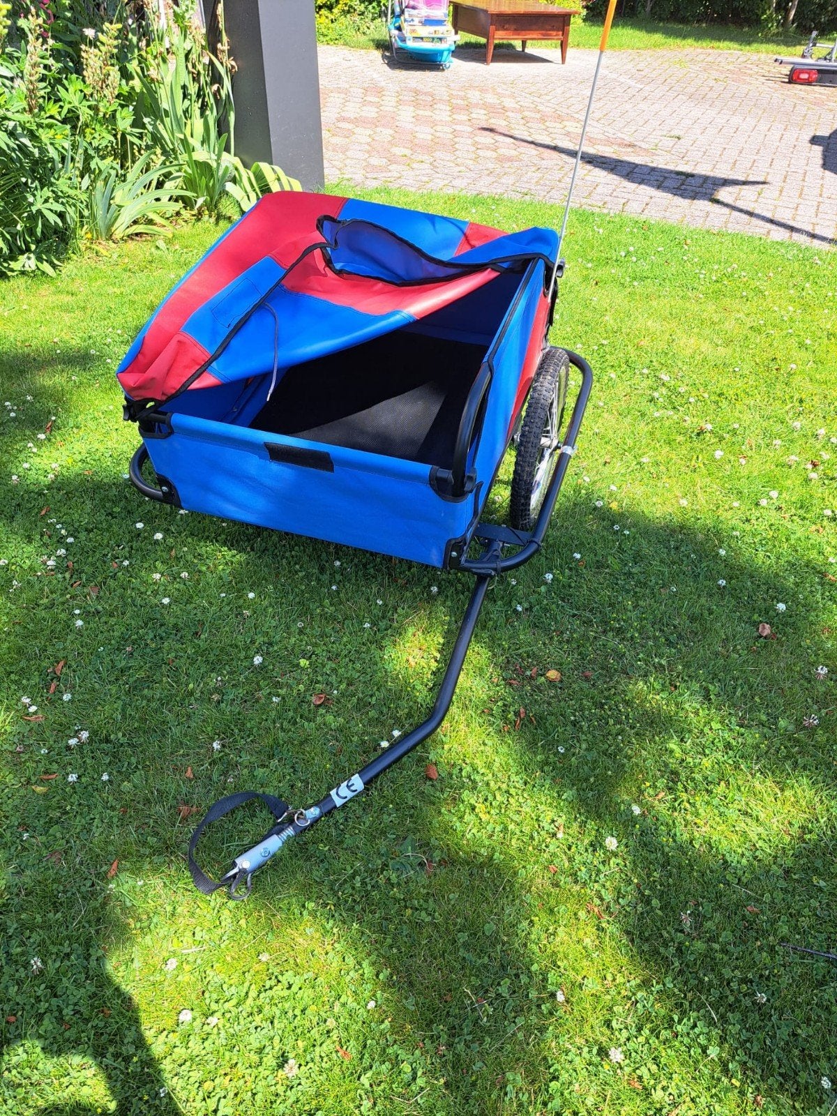 Hondenfietskar / Bagagefietskar - Blauw/Rood, Ophalen, Gebruikt, Opvouwbaar, 20 tot 40 kg