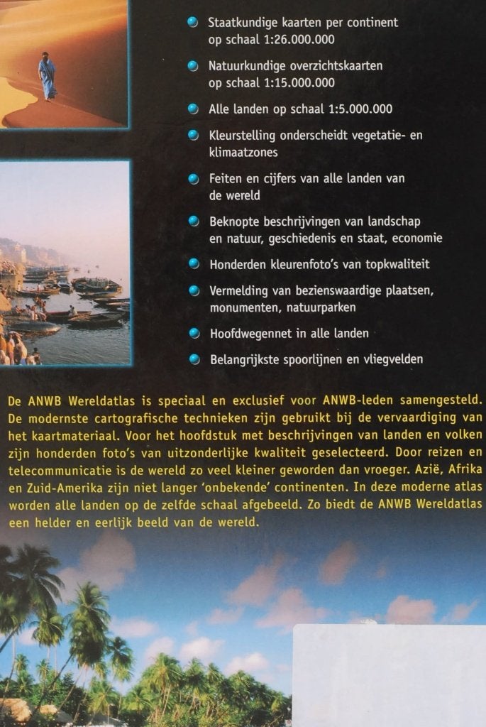 ANWB Wereldatlas (1998), Boeken, Verzenden, Zo goed als nieuw, 1800 tot 2000, Wereld
