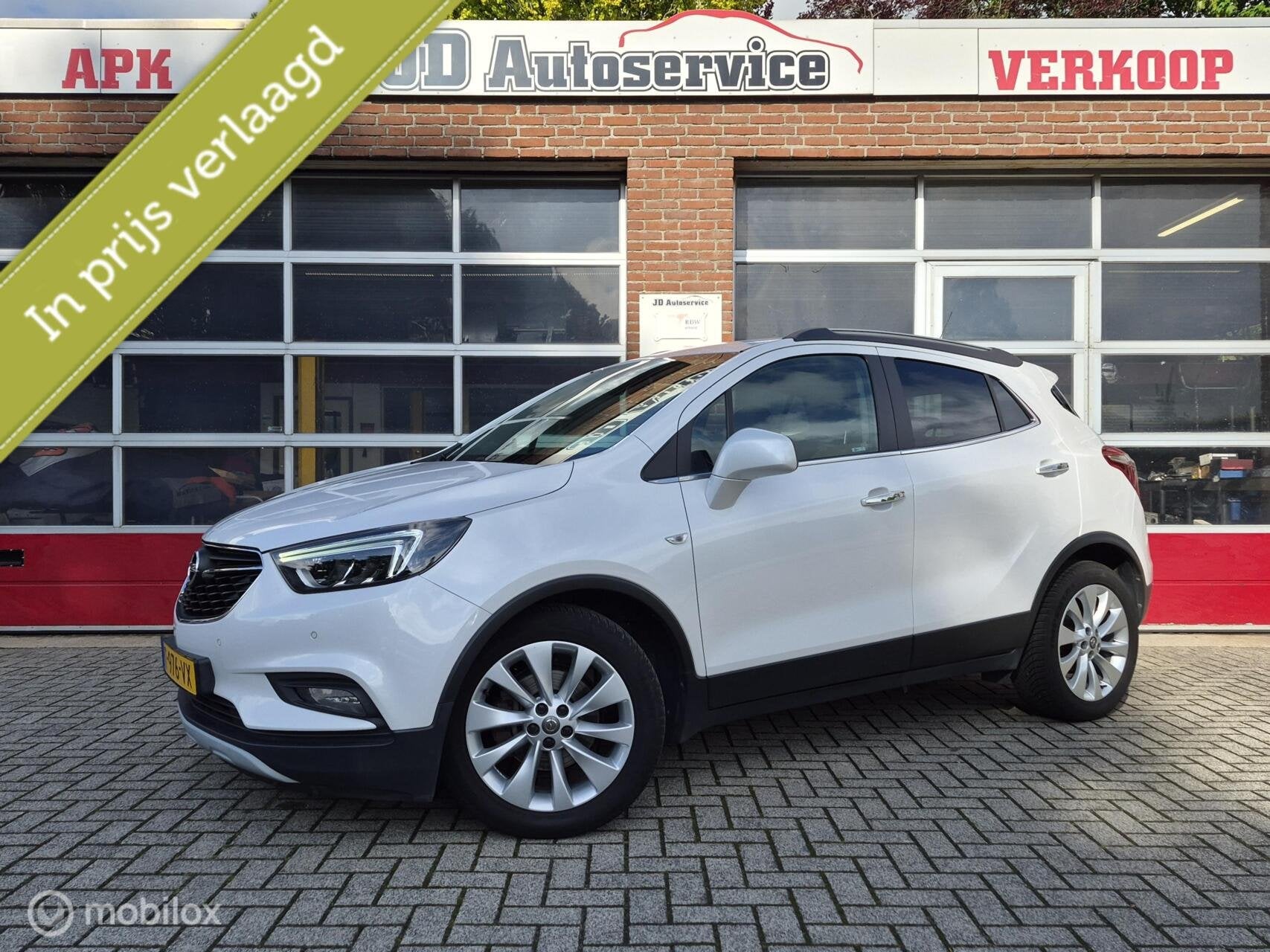 Opel Mokka X 1.4 T Innovation - Verw. stoel+stuur| Touch + N, Auto's, Gebruikt, Euro 6, Wit, Leder