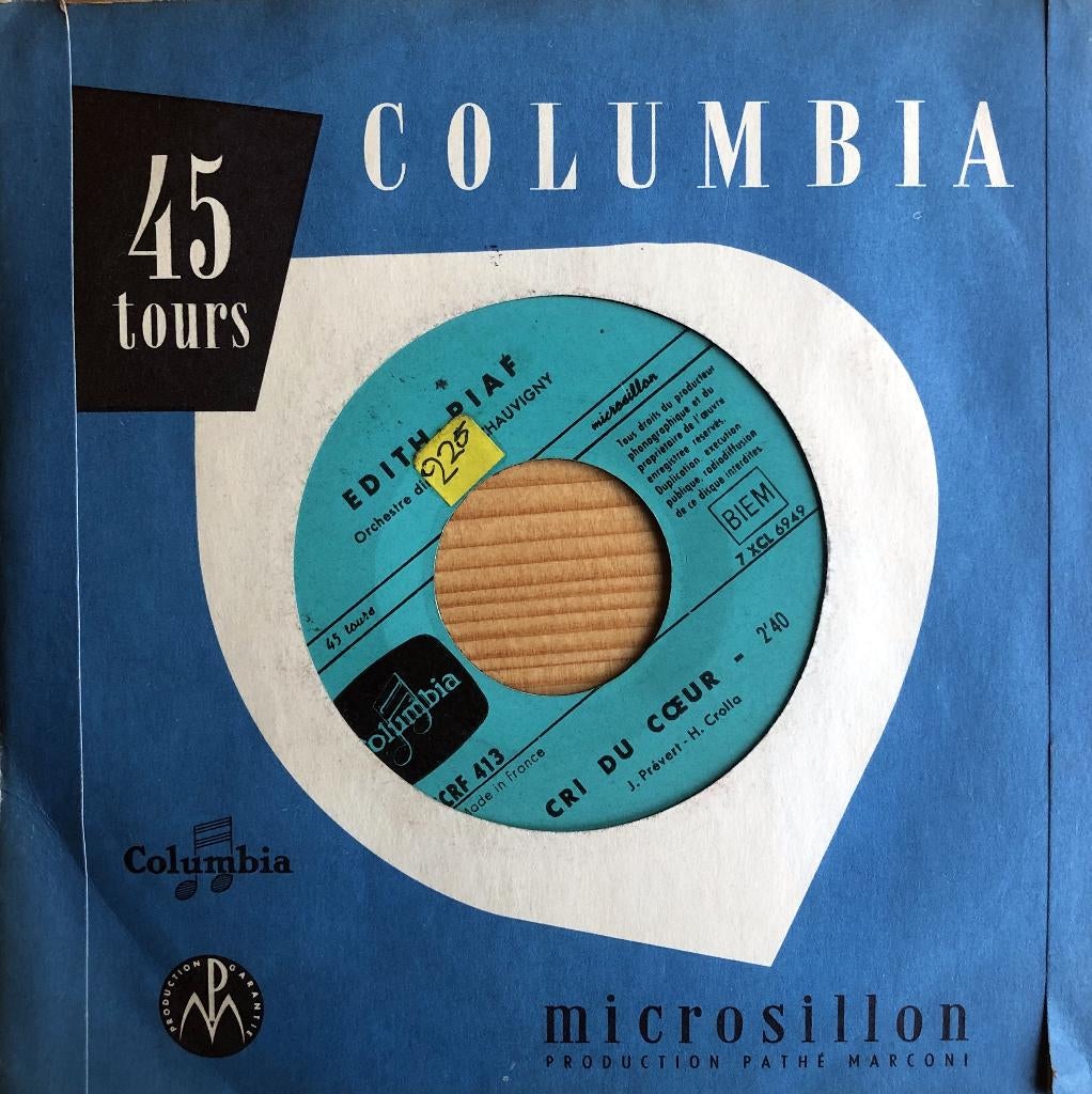1960       Edith Piaf            Les Amants Merveilleux   , Originele persing, 7 inch, Single, Ophalen of Verzenden