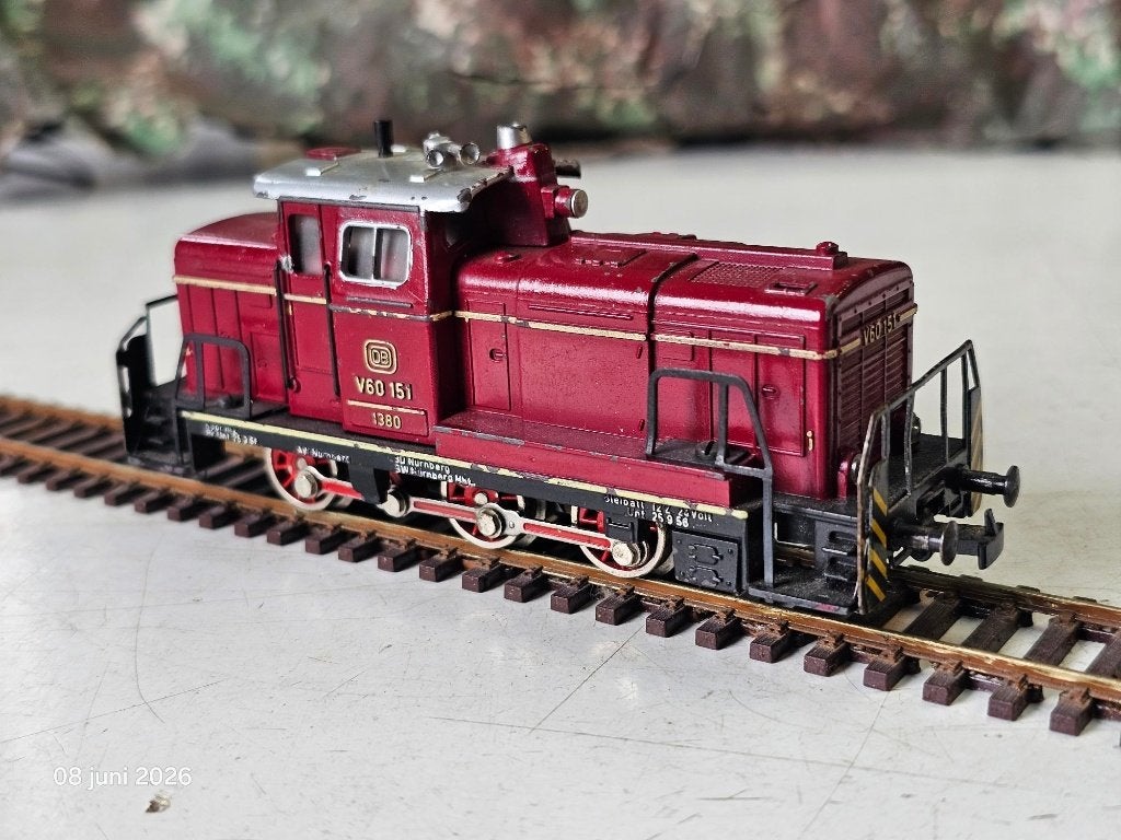 modeltrein Ho locomotief V60 marklin hamo, Gebruikt, Ophalen of Verzenden, Märklin, Gelijkstroom