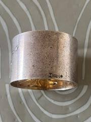 Zilveren servet ring met vermelding jaartal 1902, Ophalen of Verzenden, Zilver
