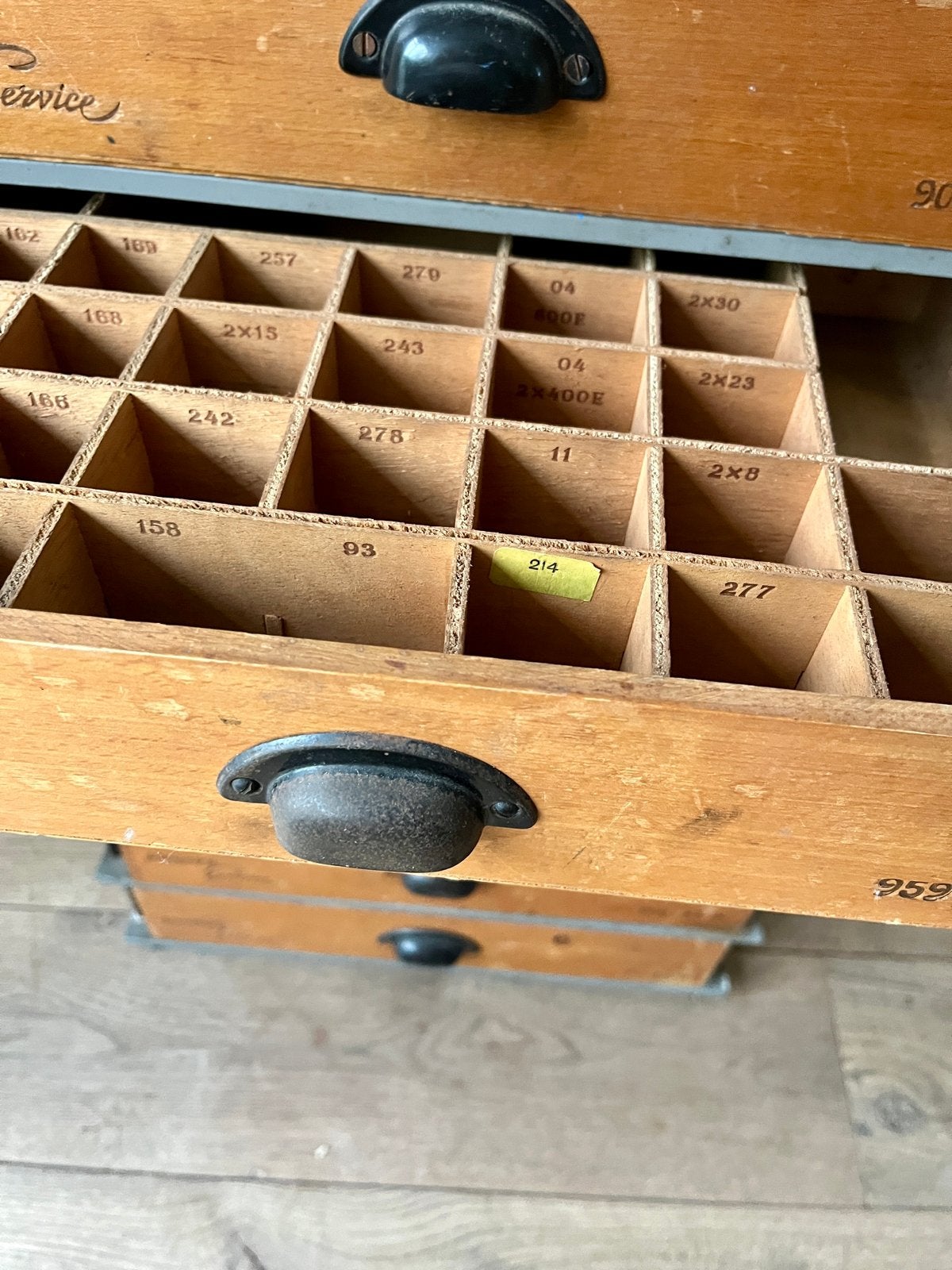 Vintage Philips Service onderdelenkastje met laden, Ophalen