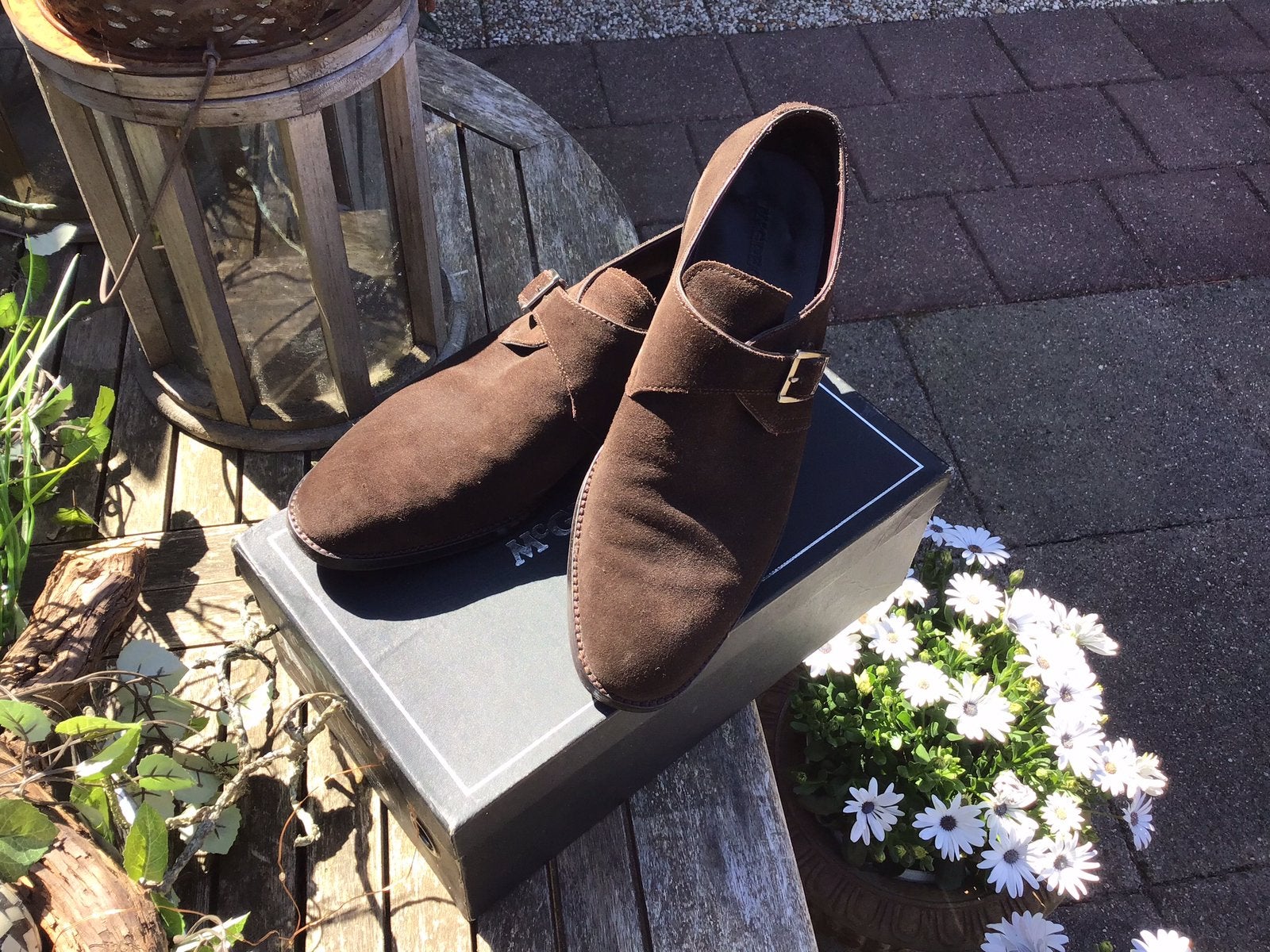 BRUIN SUEDE MCGREGOR SCHOENEN, MAAT 44, Verzenden, Zo goed als nieuw, Bruin