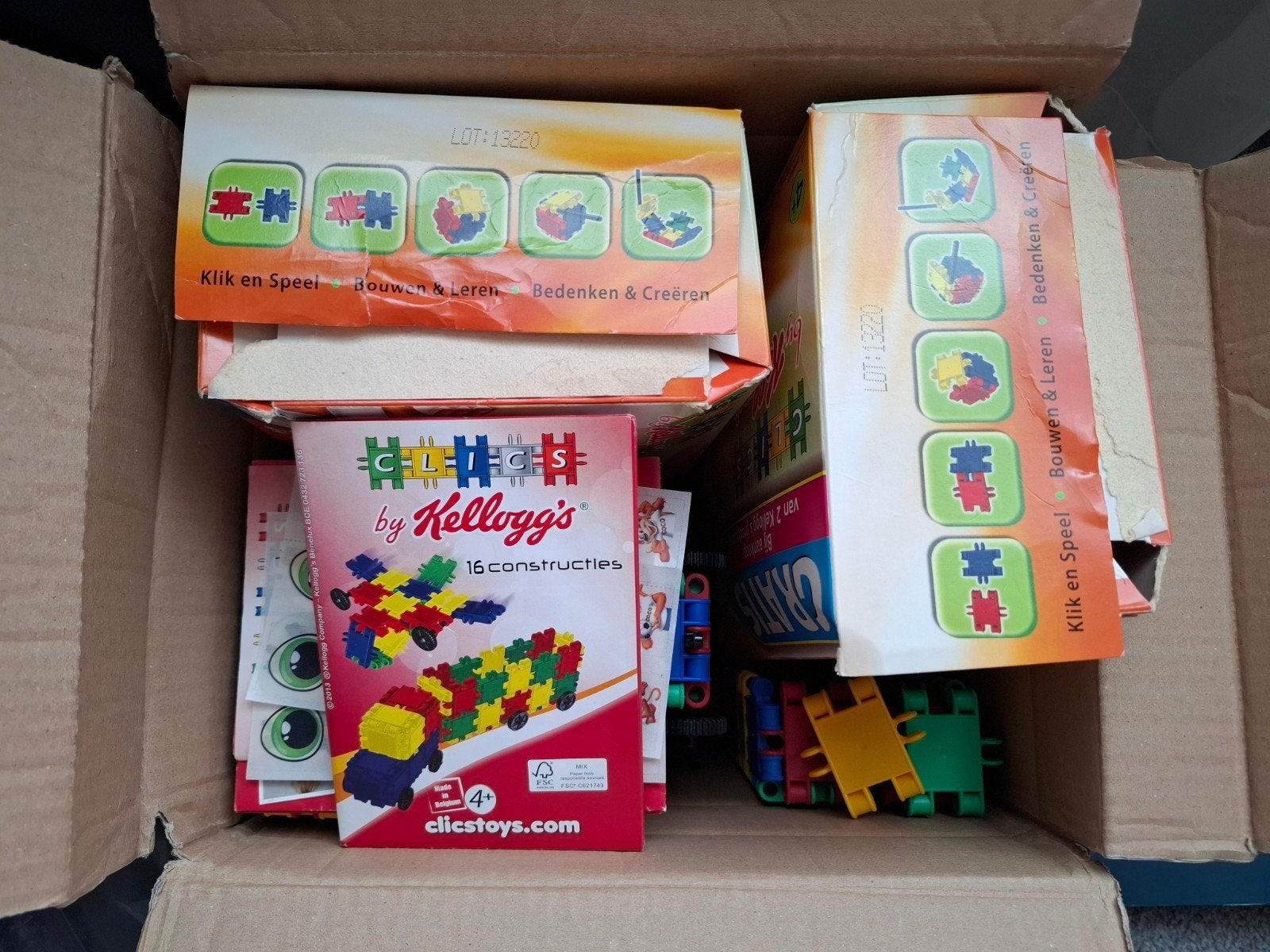 3 Dozen Clics Bouwstenen met Bouwinstructies, Ophalen of Verzenden, Zo goed als nieuw, Overige merken