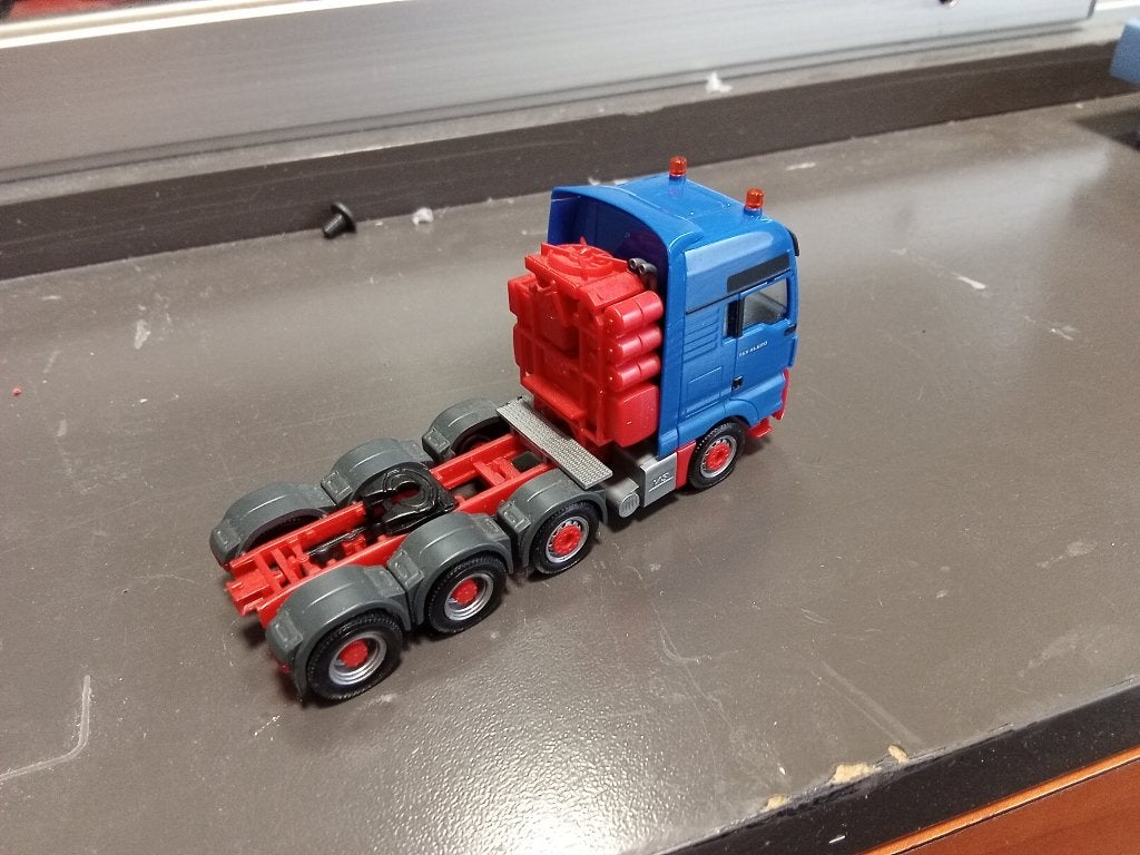 Herpa MAN TGX XXL zwaartransport trekker, Ophalen of Verzenden, Zo goed als nieuw, Bus of Vrachtwagen, Herpa