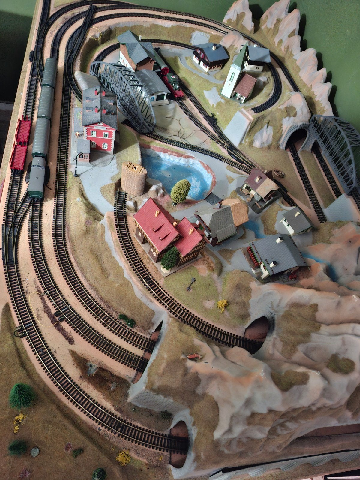 treinbaan met fleischmann HO rails ..mittenwald!!, Hobby en Vrije tijd, Modeltreinen | H0, Ophalen, Gebruikt, Gelijkstroom, Fleischmann