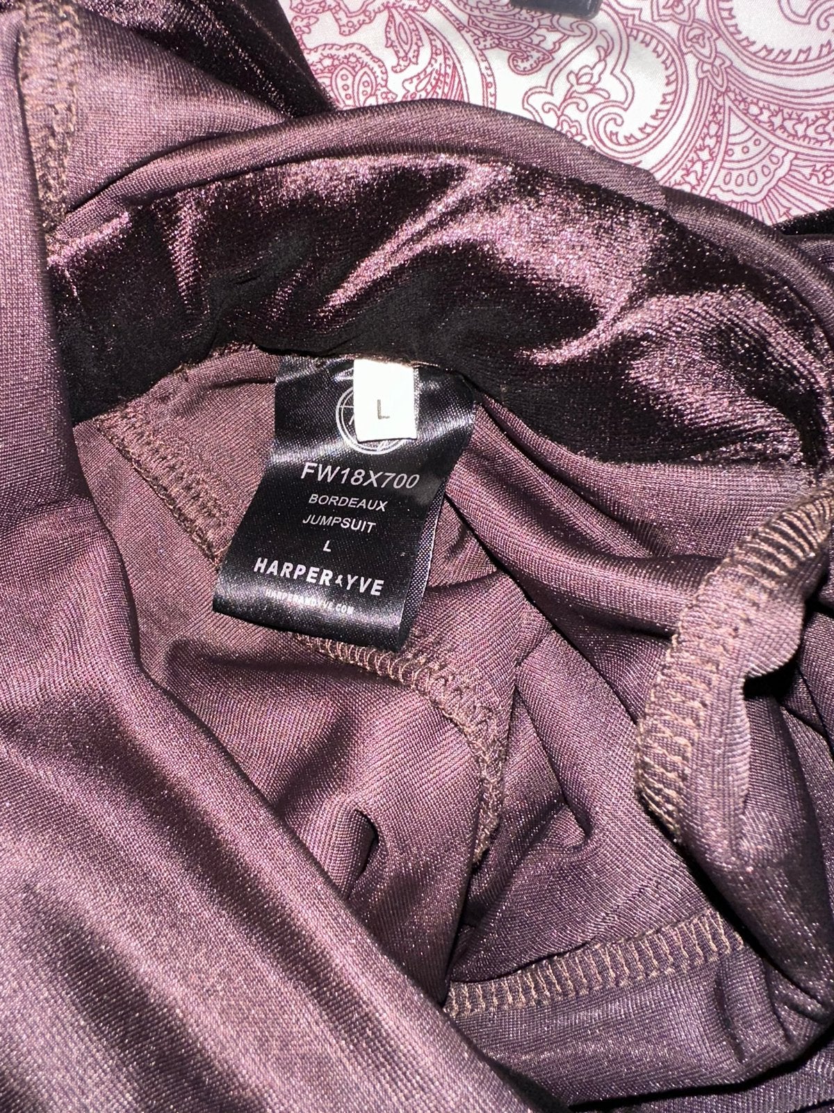Nieuwe bordeaux /rood velours jumpsuit harper & yve maat L, Ophalen of Verzenden, Nieuw, Maat 42/44 (L), Rood