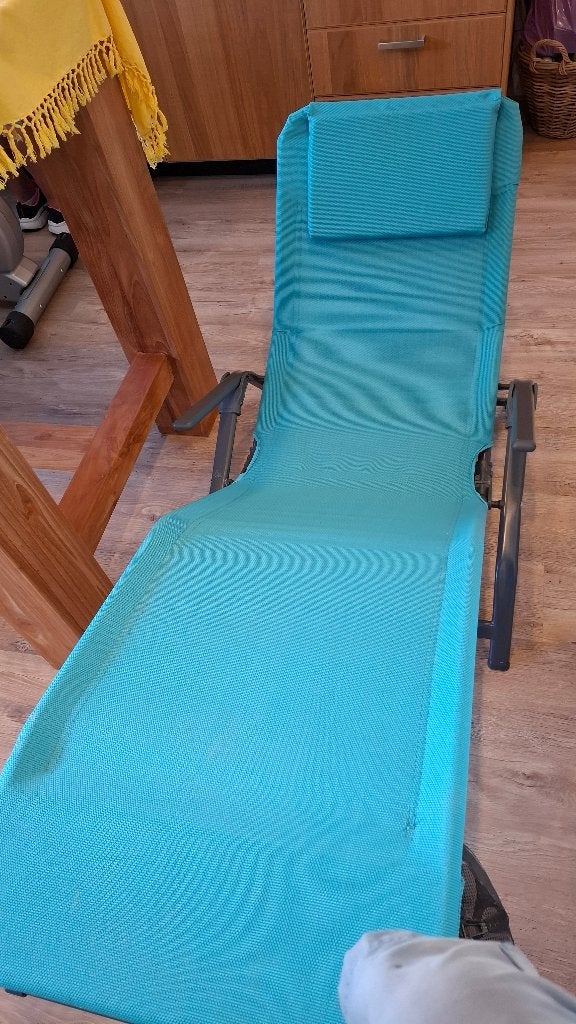 Tuin schommelstoel ligstoel, Ophalen, Zo goed als nieuw, Metaal, Inklapbaar