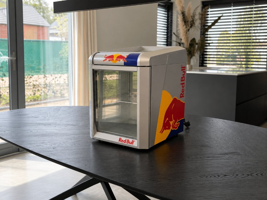 Red Bull Mini Koelkast met Verlichting | Unieke Eyecatcher!, Ophalen, Zonder vriesvak, Energieklasse A of zuiniger, Minder dan 45 cm