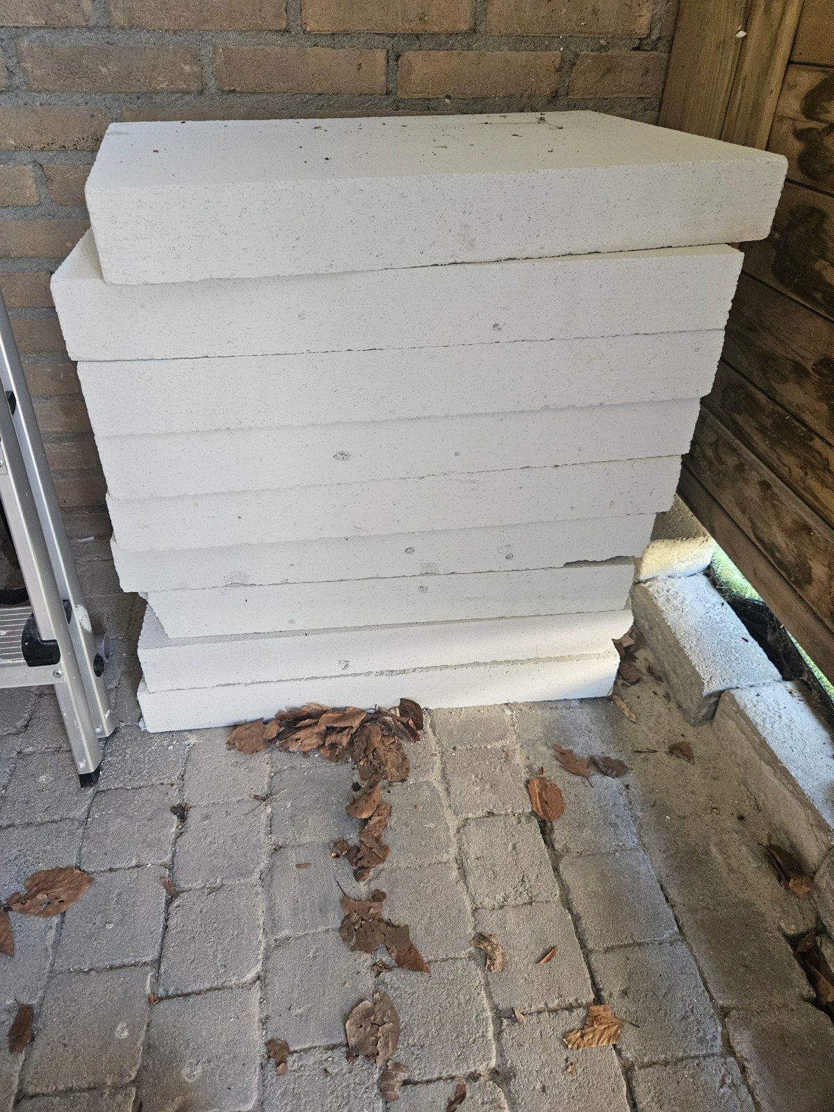 9 cellenbeton blokken, Doe-het-zelf en Verbouw, Metselstenen, Ophalen, Kalkzandstenen