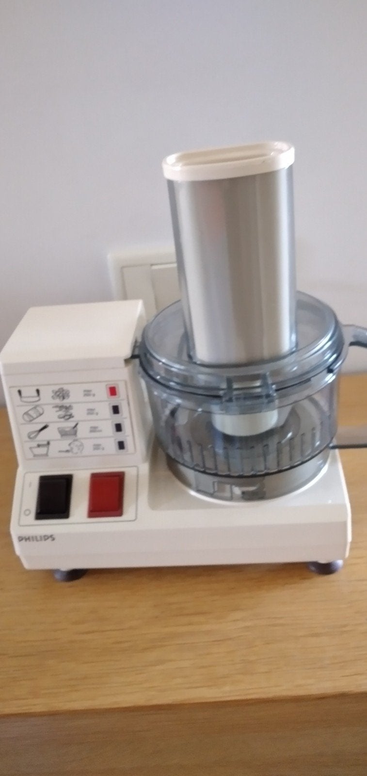 Philips foodprocessor - Vintage keukenmachine, Witgoed en Apparatuur, 1 tot 2 liter, Ophalen of Verzenden, Gebruikt, 2 snelheden