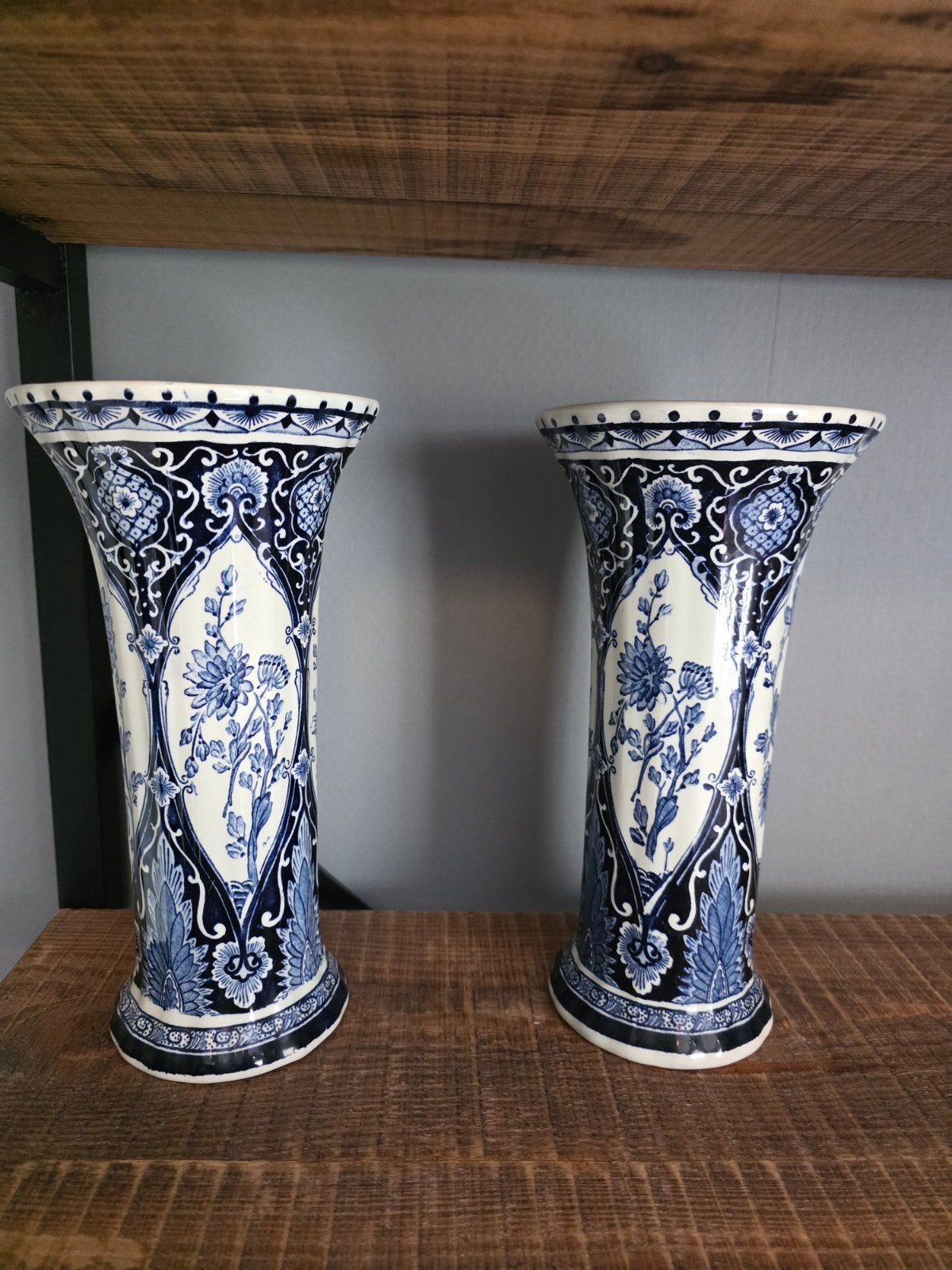 Prachtig Delfts Blauw Vazen en Pot Set - Royal Sphinx Boch, Ophalen of Verzenden