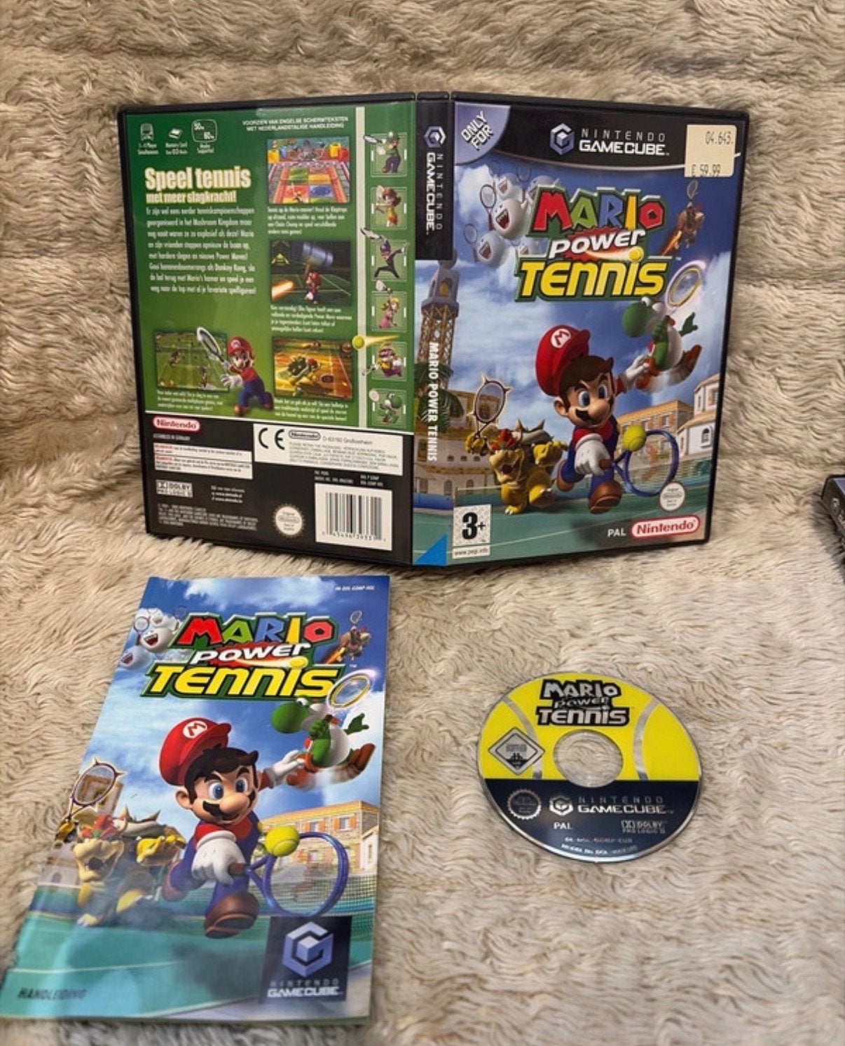 Mario Power Tennis GameCube - Complete & Krasvrij, Eén computer, Ophalen of Verzenden, Zo goed als nieuw, Sport