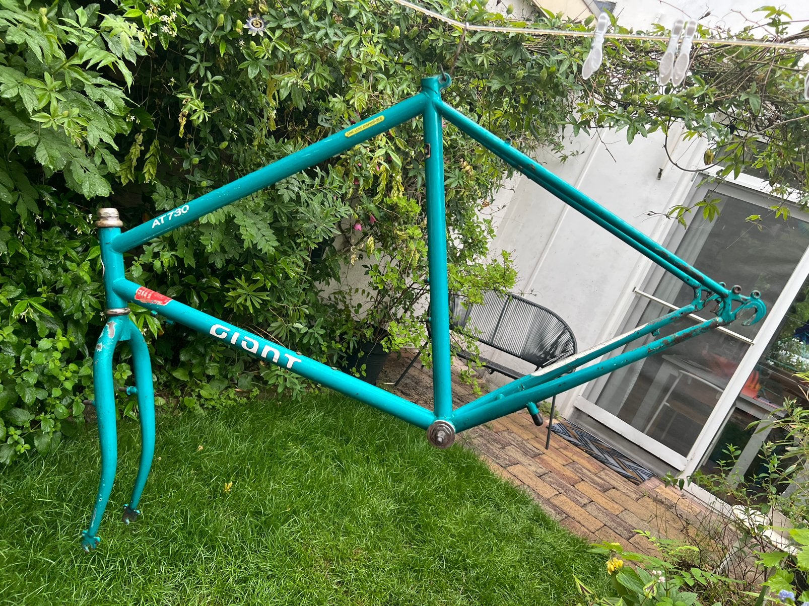Giant AT740 26” Frameset 54cm 1989 90’s vintage mountainbike, Ophalen, Gebruikt, Giant, Geen vering