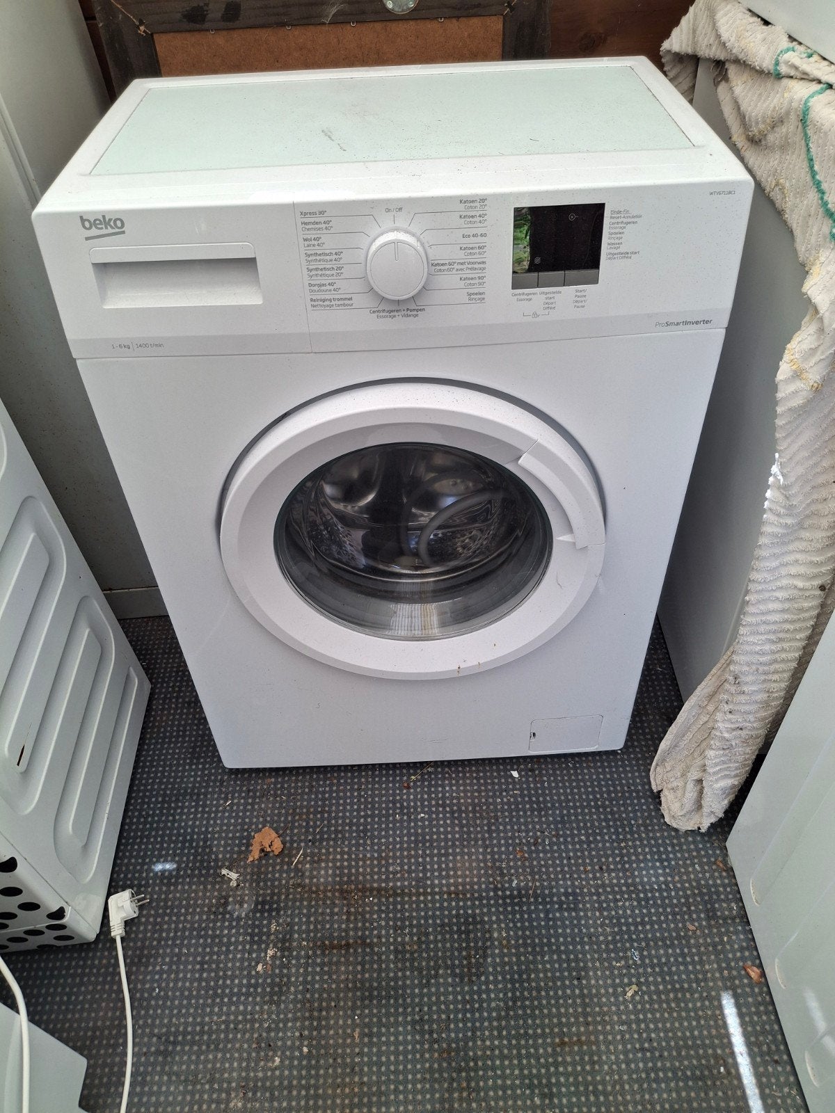 wasmachine Beko 6 kg, Gebruikt, Minder dan 85 cm, Ophalen of Verzenden, 1200 tot 1600 toeren