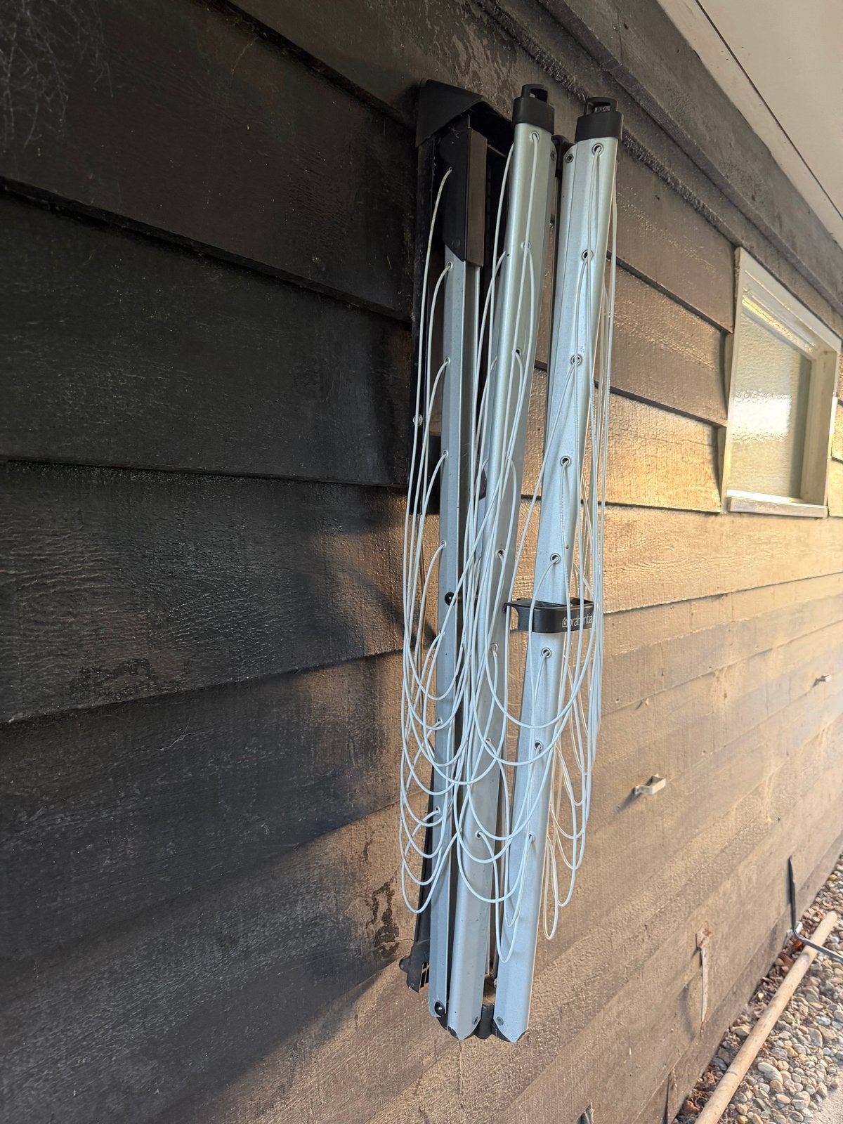 Brabantia Wanddroogrek WallFix 100 cm met hoes, Tuin en Terras, Ophalen of Verzenden, Zo goed als nieuw, Wasrek