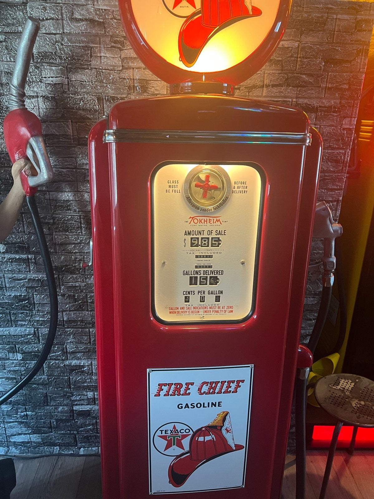 Vintage Texaco Fire Chief Benzinepomp, Verzamelen, Ophalen, Zo goed als nieuw