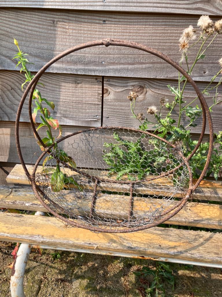 IJzeren tuinmand (020824c), Gebruikt, Rond, Ophalen of Verzenden, Balkon