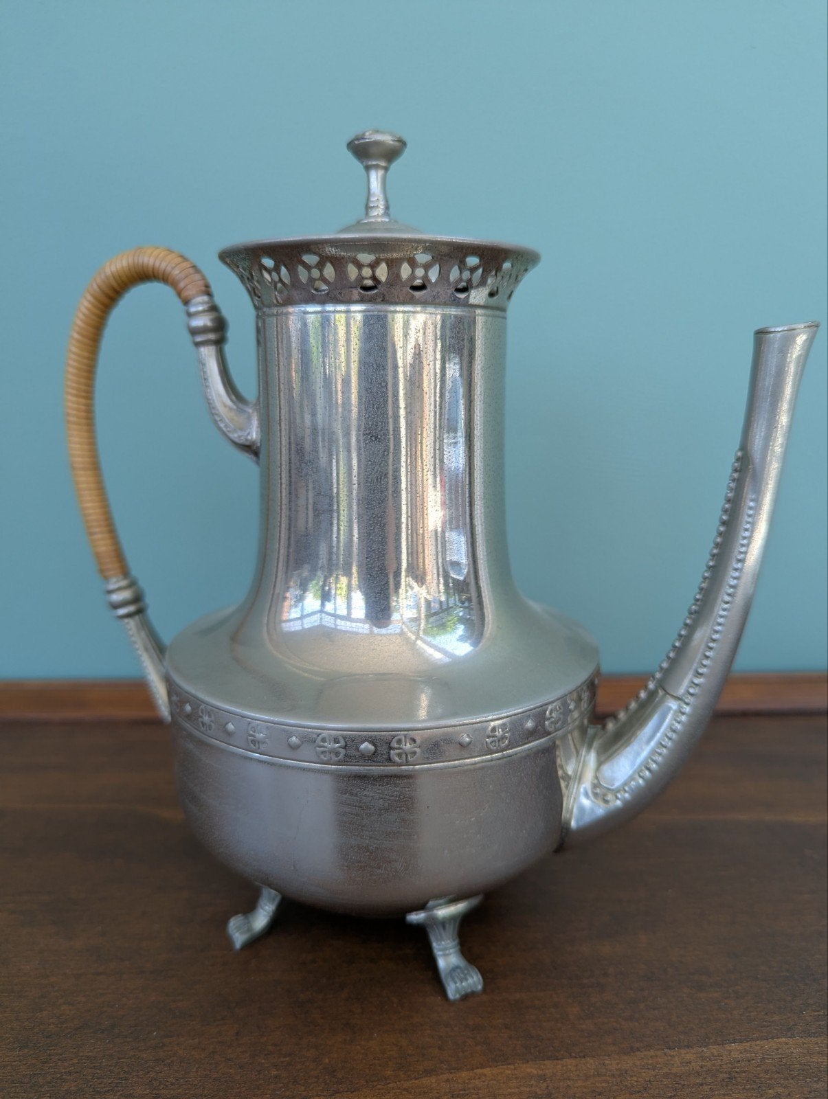 Antieke Tinnen Koffiepot / Theepot  RIO Tiel (Art Deco), Antiek en Kunst, Ophalen of Verzenden