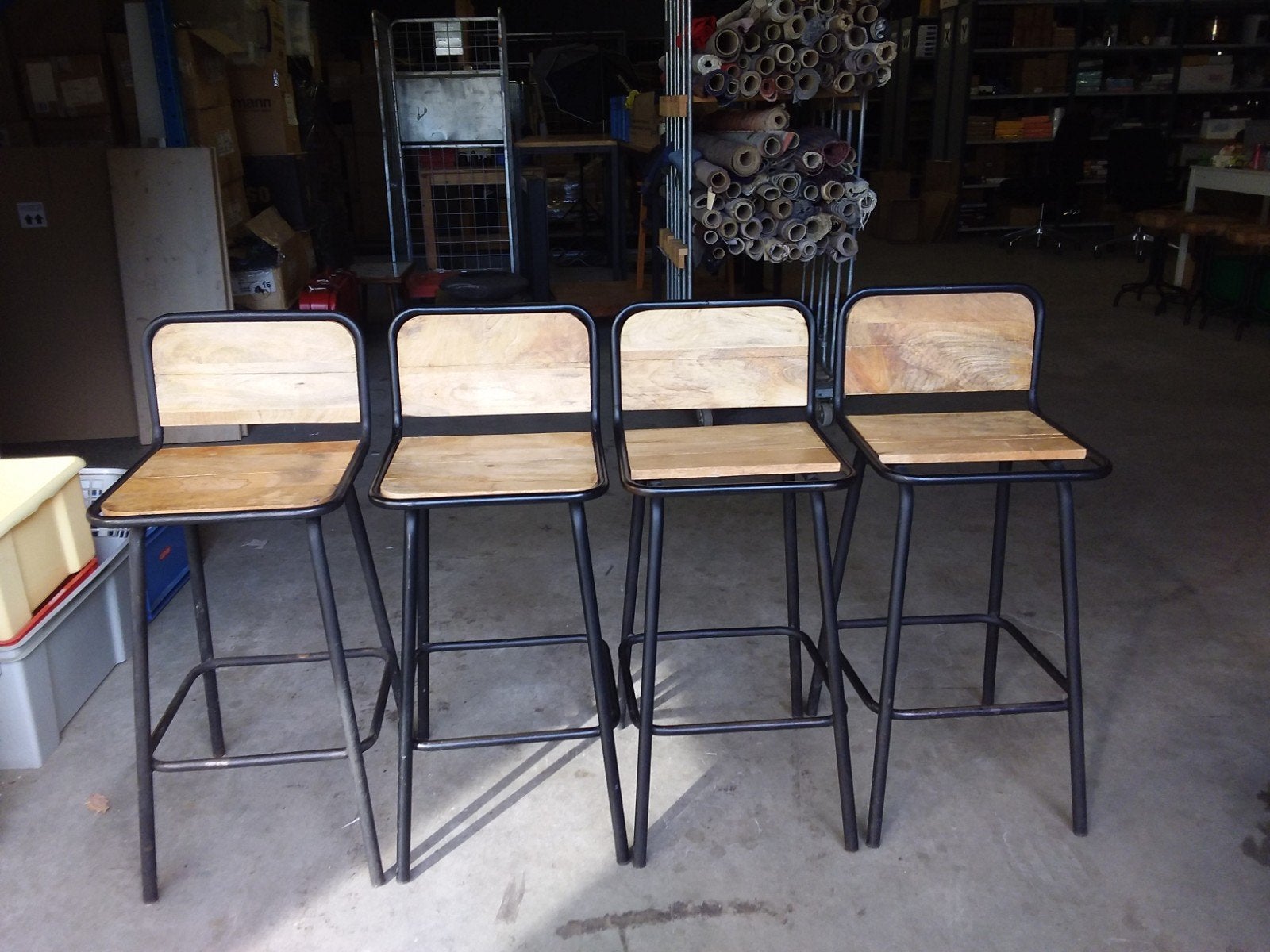 vintage barkrukken, Ophalen, 60 tot 90 cm, Hout, Gebruikt