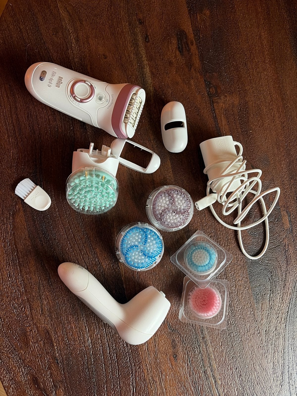 Braun Silk-épil 9 SkinSpa Epilator met diverse opzetstukken, Ophalen of Verzenden, Zo goed als nieuw, Scheren en Epileren