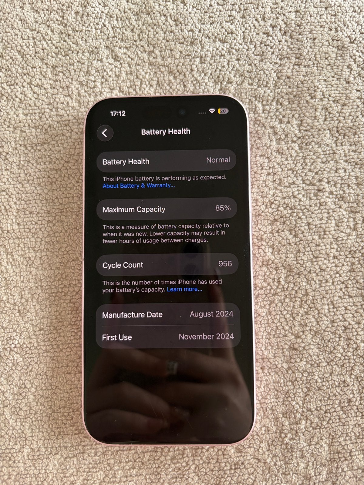 iPhone 15 128GB Roze – 85% batterij – Nette staat, Telecommunicatie, Mobiele telefoons | Apple iPhone, Ophalen, IPhone 15, Roze