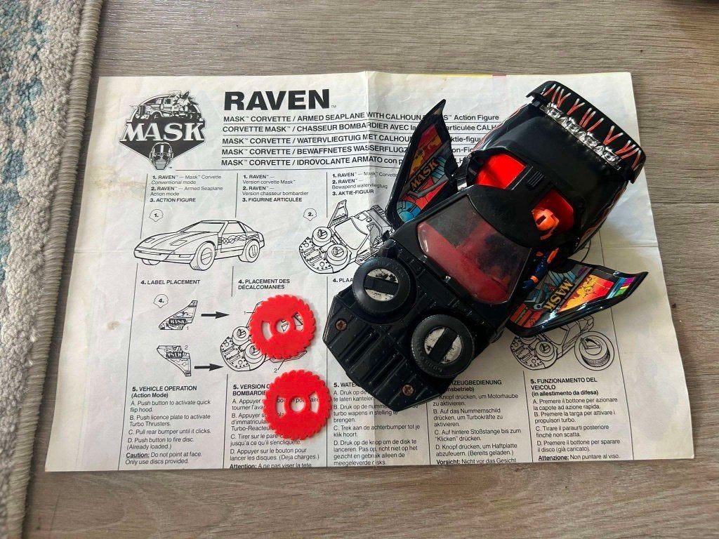 M.A.S.K. Raven Corvette / Watervliegtuig – Volledig Werkend, Ophalen, Gebruikt