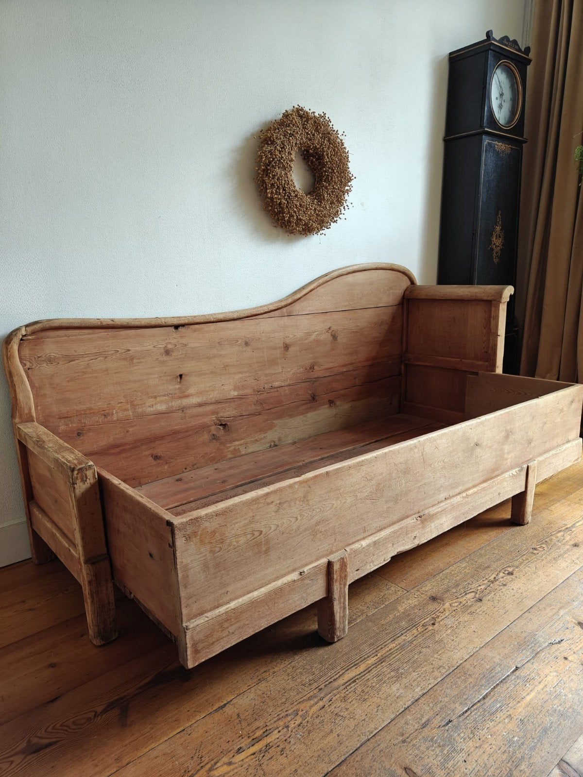 Antieke Zweedse houten sofa., Antiek en Kunst, Ophalen