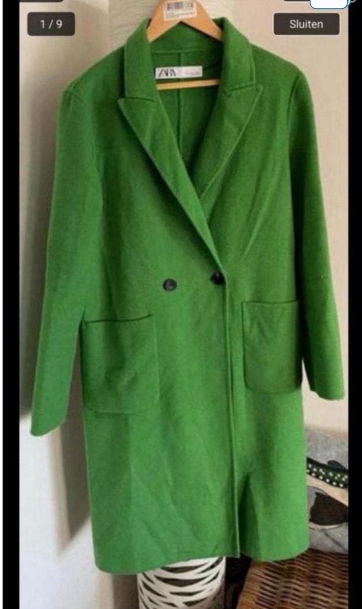 Zara jas M nieuwstaat wol, Ophalen of Verzenden, Zo goed als nieuw, Maat 38/40 (M), Groen