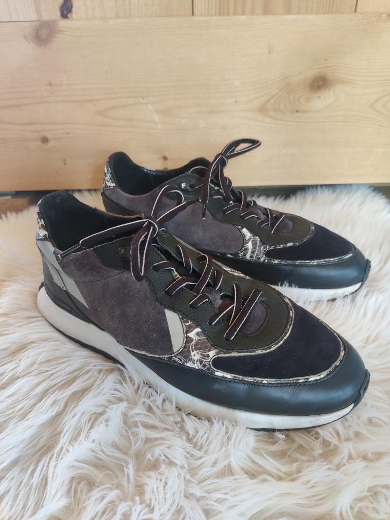 Floris van Bommel Dames Sneakers Maat 40 - Zwart/Wit Print, Kleding | Dames, Schoenen, Zwart, Floris van Bommel, Ophalen of Verzenden