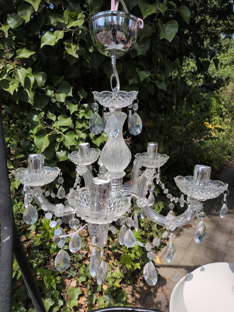 Kroonluchter, Ophalen, Zo goed als nieuw, Glas, Klassiek, Elegant, Kristal