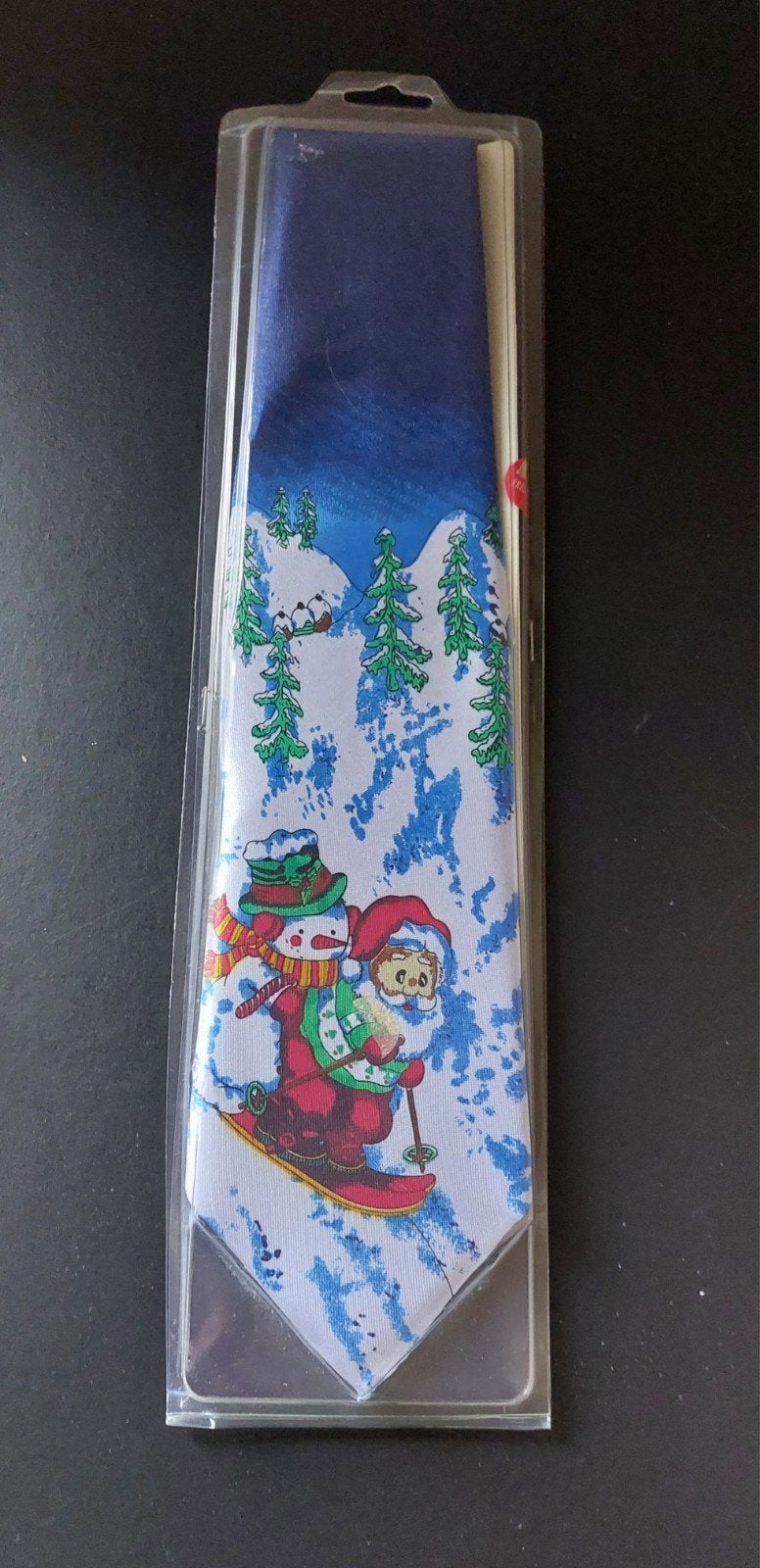 Nieuwe Kerstman en Sneeuwpop Skiën Stropdas, Ophalen, Nieuw