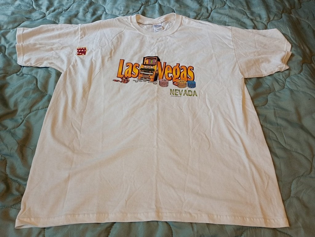 Vintage Las Vegas T‑shirt (2001) Nieuwstaat Maat XL, Ophalen of Verzenden, Nieuw, Maat 56/58 (XL), Wit