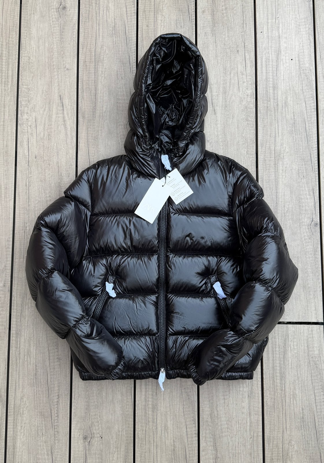 Zara Donsjack zwart, Verzenden, Nieuw, Maat 46 (S) of kleiner, Zwart