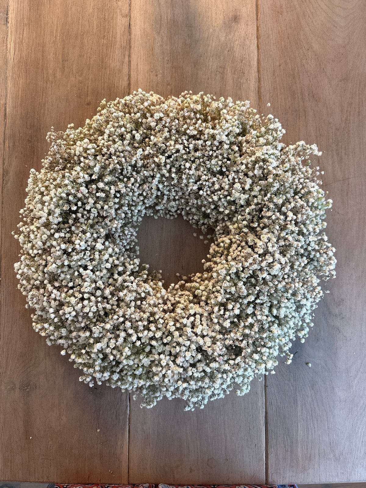 Gipskruid krans 40 cm vers handgemaakt, Ophalen of Verzenden, Nieuw, Krans, Natuurlijk materiaal