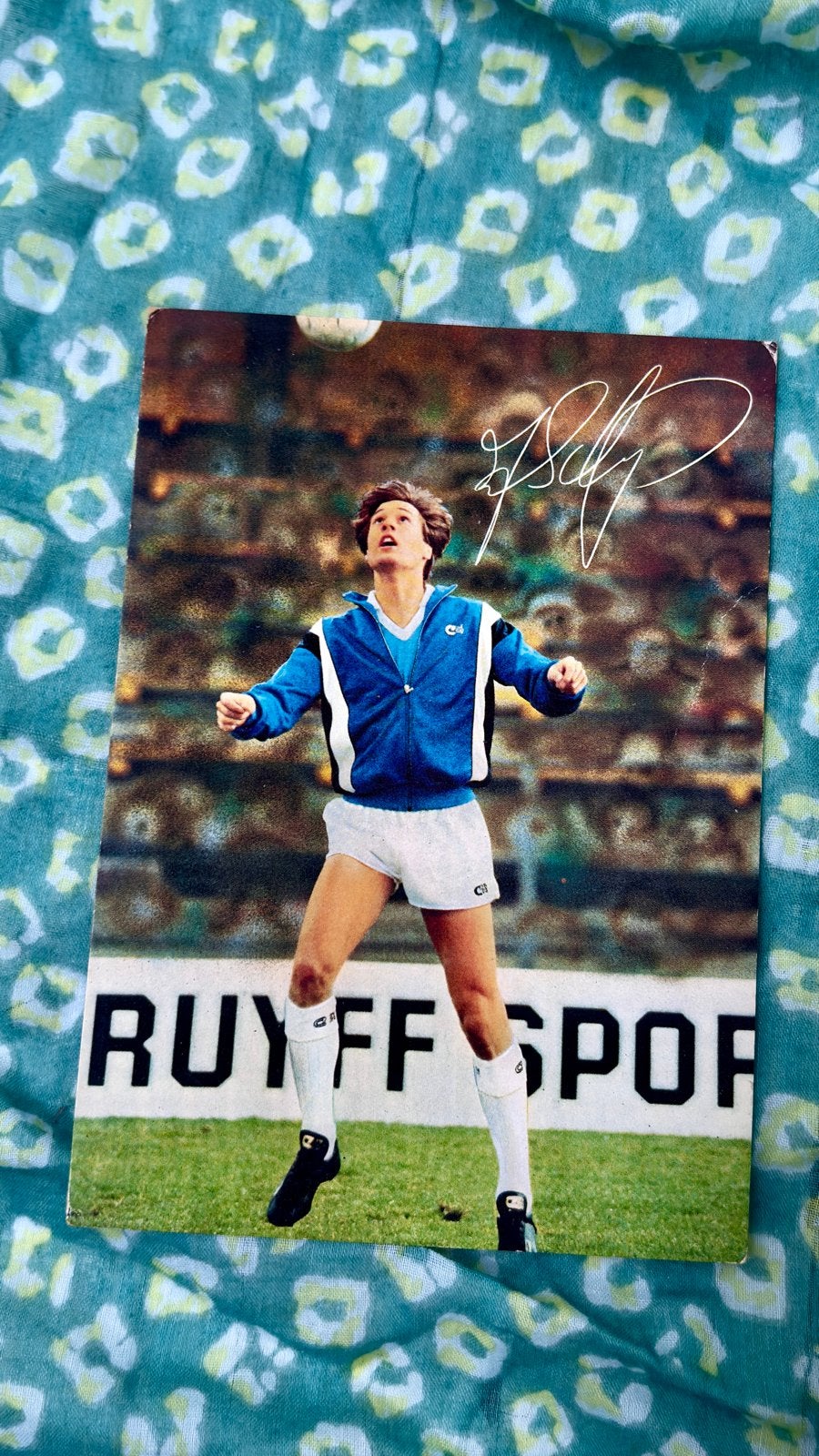 Vintage John van 't Schip spelerskaart gesigneerd Ajax, Ophalen of Verzenden, Gebruikt, Ajax, Spelerskaart