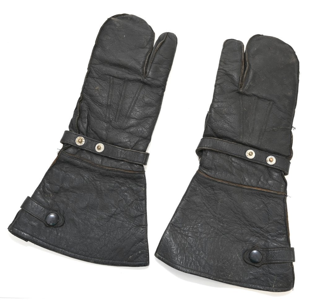 Luftwaffe Kradmelder handschoenen ( LW-Bau-Geräte-Zug 2), Verzenden, Luchtmacht, Duitsland, Kleding of Schoenen