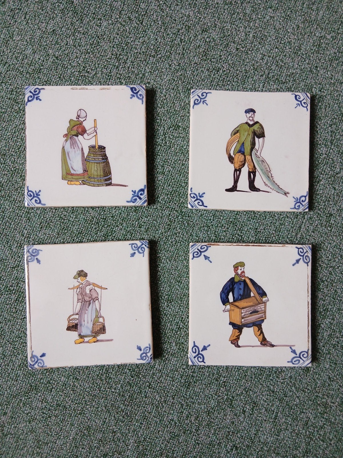 handgeschilderde polychrome tegels van Koninklijke Tichelaar, Antiek en Kunst, Ophalen of Verzenden