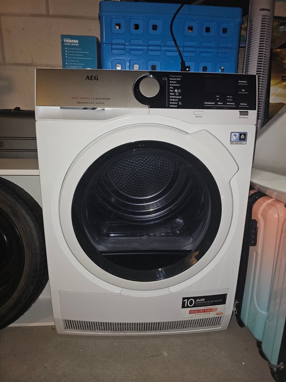 AEG Lavatherm 8000 Serie Warmtepompdroger, 8 tot 10 kg, Ophalen of Verzenden, Zo goed als nieuw, 85 tot 90 cm